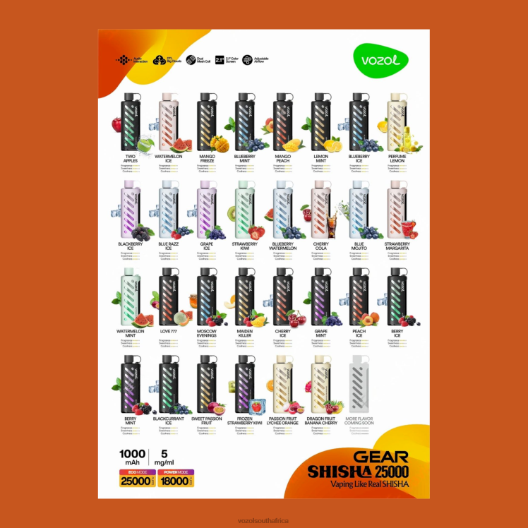 VOZOL South Africa - VOZOL Gear Shisha 25000 H264J1