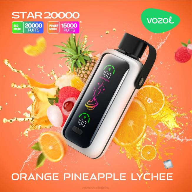 VOZOL Vape Cape Town - VOZOL STAR 20000 ORANGE PINEAPPLE LYCHEE F48P15