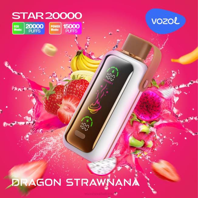 VOZOL Vape Store - VOZOL STAR 20000 DRAGON STRAWNANA F48P8
